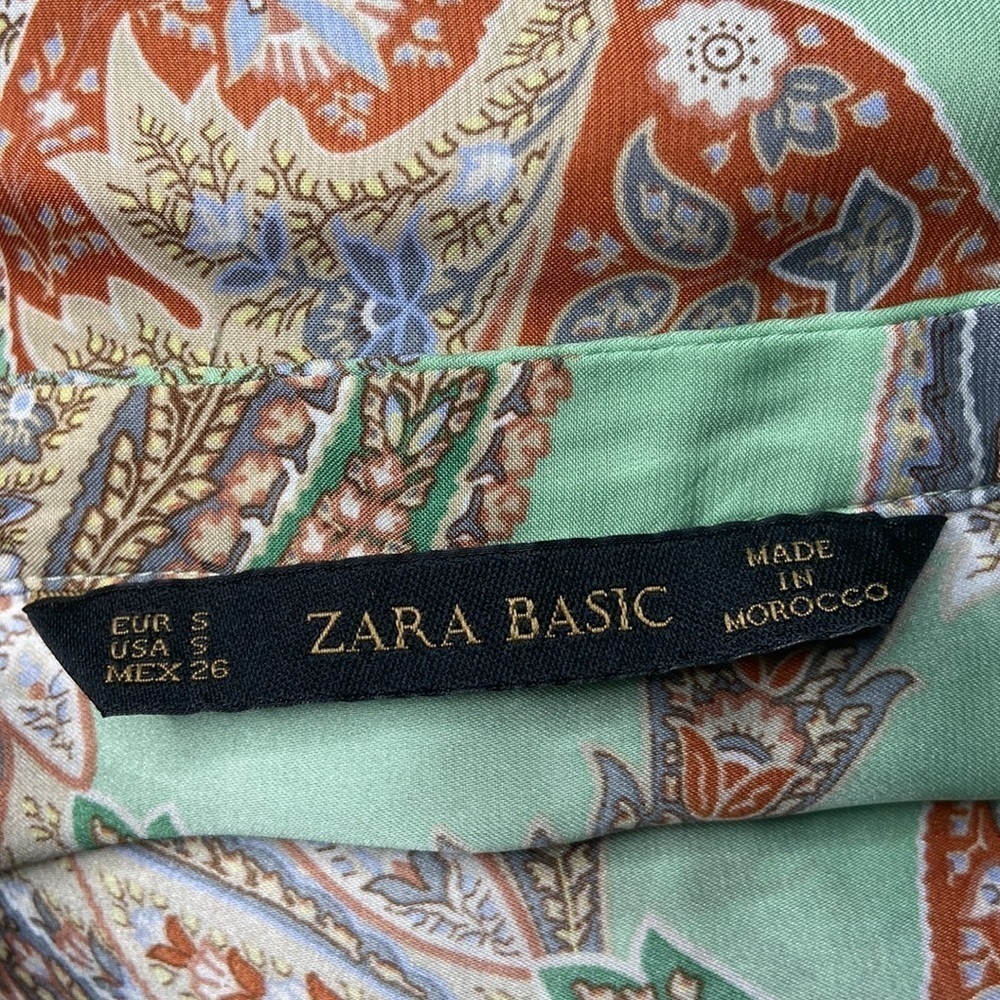 Zara Basic 3/4 Sleeve Lightweight Top Mint Green … - image 7